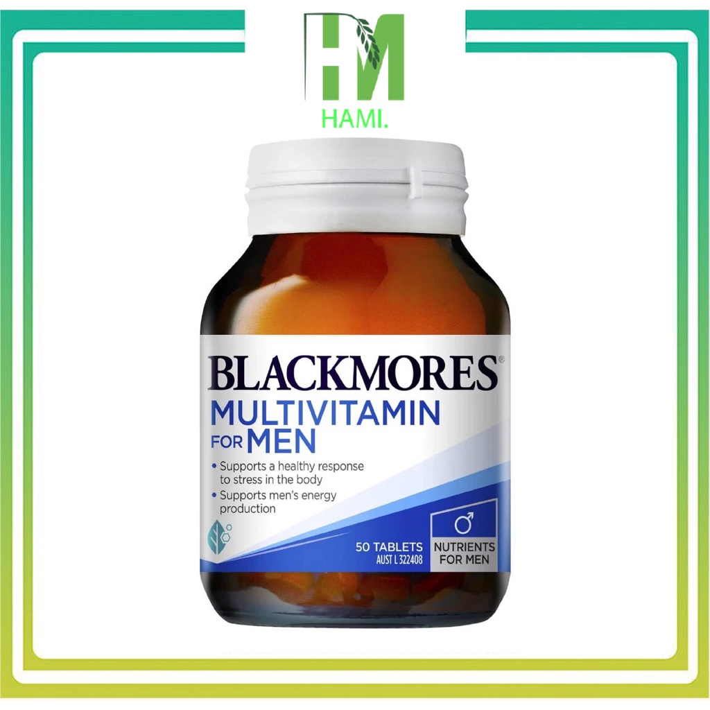 Viên uống bổ sung vitamin tổng hợp Blacmores Multivitamin for Men 50v của Úc