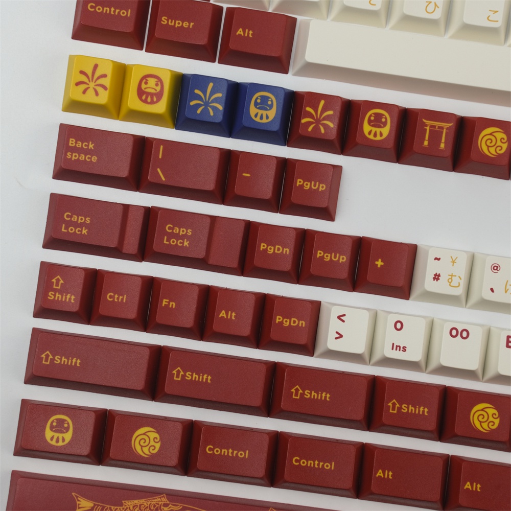Gói phím hình cờ cá chép GMK, 168 phím keycaps Cherry Profile DYE-SUB Cá nhân hóa GMK Keycaps cho bàn phím cơ