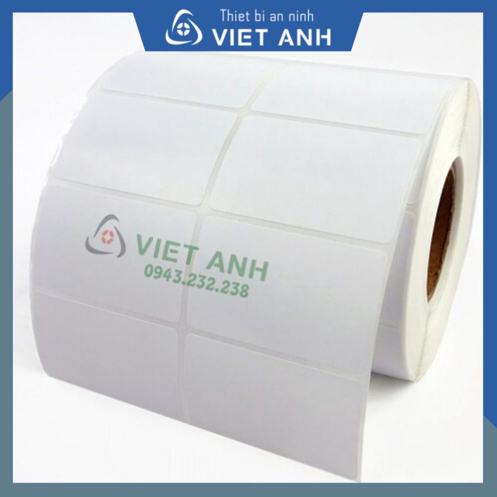 Giấy in mã vạch in nhiệt 2 tem khổ 70x22mm,35x22mm