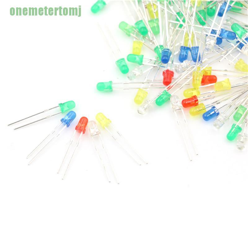 Set 100 Điốt Đèn Led 3mm 20ma 2pin Chất Lượng Cao