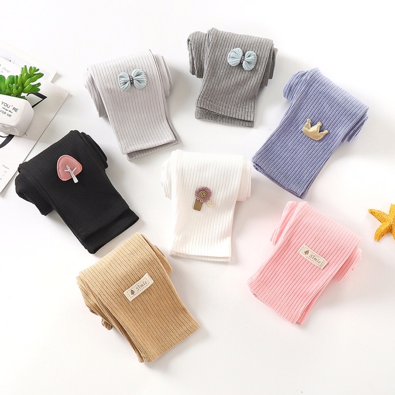 Quần Legging dài cho bé gái hàng nỉ dày dặn ấm áp cho bé size 10-23kg