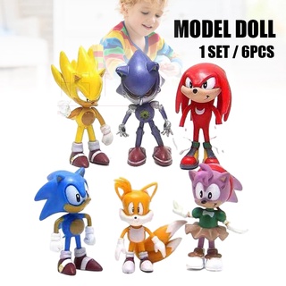 Set 6 mô hình nhím Sonic hoạt hình đồ chơi cho bé