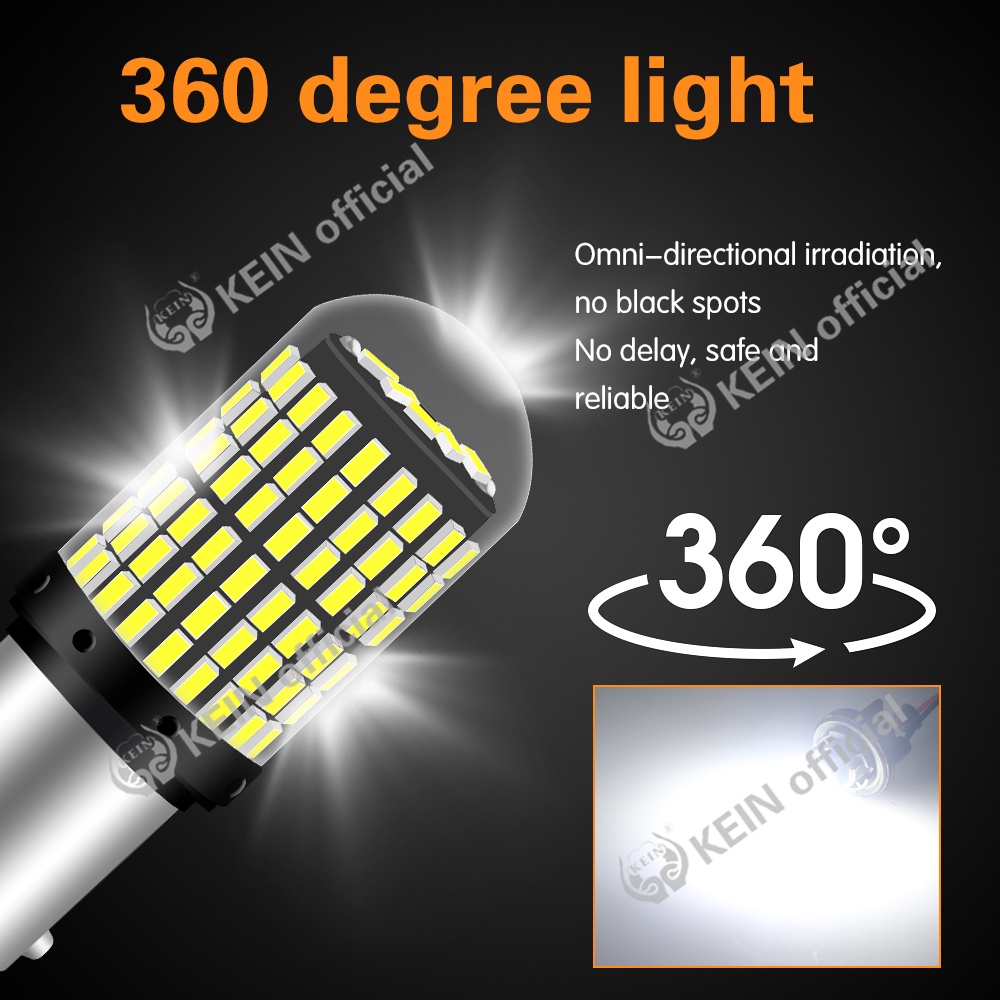 Bóng Đèn LED 144SMD 1156 1157 T20 7440 7443 W21W 1157 BAY15D 1156 BA15S P21W P21 5W BAU15S Gắn Đuôi Xe Mô Tô