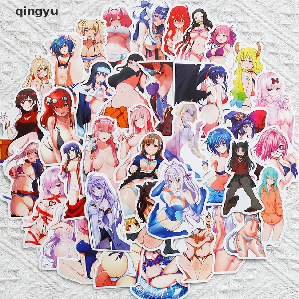 Bộ 50 Miếng Dán Hình Thỏ Gợi Cảm Trang Trí Laptop / Vali / Điện Thoại