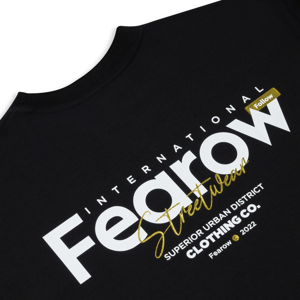 Áo thun nam nữ local brand unisex Fearow Multifont / Màu Đen - FW161