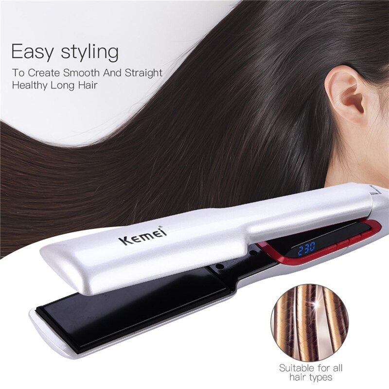 Máy làm tóc 💓FREESHIP💓 Máy duỗi tóc Kemei KM-957 thiết kế tinh tế, chất liệu tốt, tay cầm vừa vặn, dễ dàng sử dụng 6114