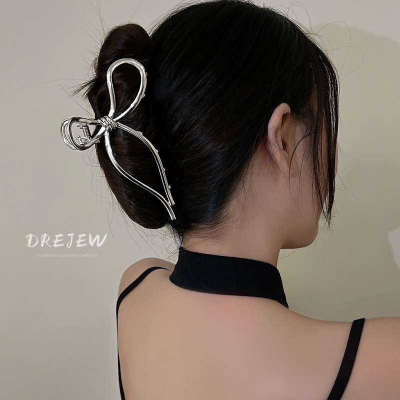 DREJEW Kẹp tóc kiểu nơ phong cách Hàn Quốc độc đáo