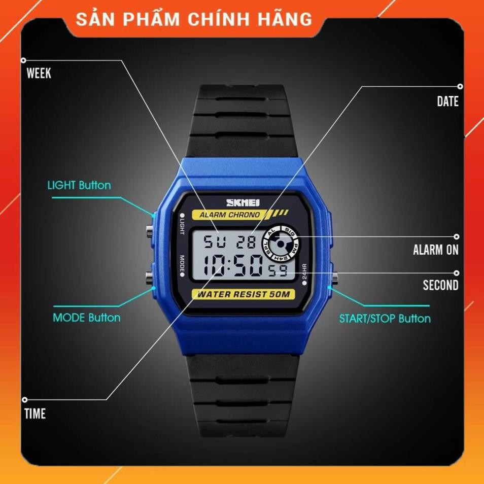 Hàng Cao Cấp -  Đồng Hồ Kỹ Thuật Số SKMEI 1413 Màn Hình LED Chống Nước Cho Nam/Nữ - lỗi 1 đổi 1 | BigBuy360 - bigbuy360.vn
