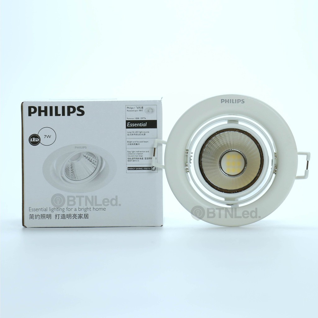 Bộ đèn LED PHILIPS Âm Trần Chiếu Điểm Pomeron (5977x) - [HÀNG CHÍNH HÃNG] - Thay đổi góc chiếu linh hoạt theo 2 trục
