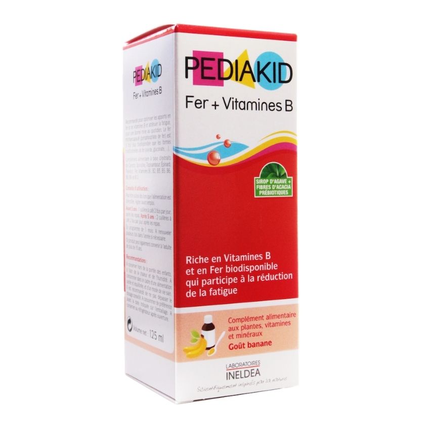siro Pediakid Fer + Vitamines B giúp Bổ sung sắt và vitamin nhóm B 125ml của Pháp - mẹ bean bon