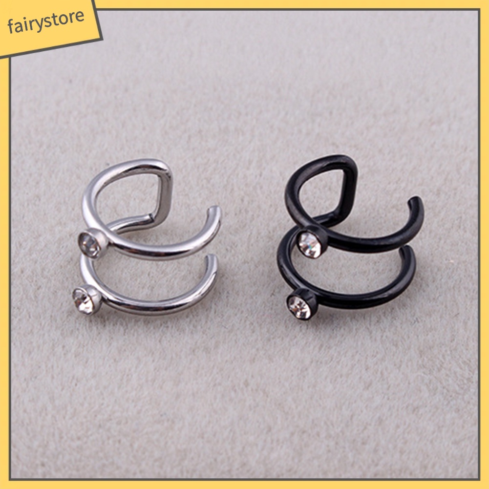 1 Khuyên Vành Tai Đính Đá Thời Trang Cho Nữ