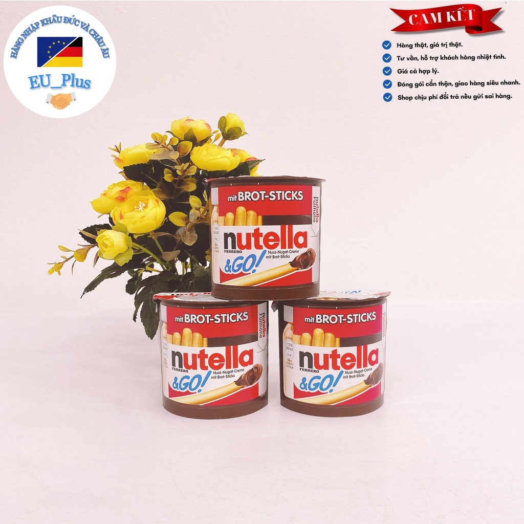 Bánh que chấm socola hạt dê Nutella 52g