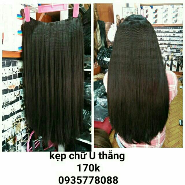 Tóc kẹp chữ U thẵng