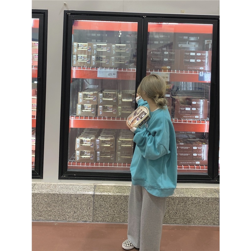 Áo Sweater Cổ Tròn Lót Nhung Thời Trang Xuân Thu | BigBuy360 - bigbuy360.vn