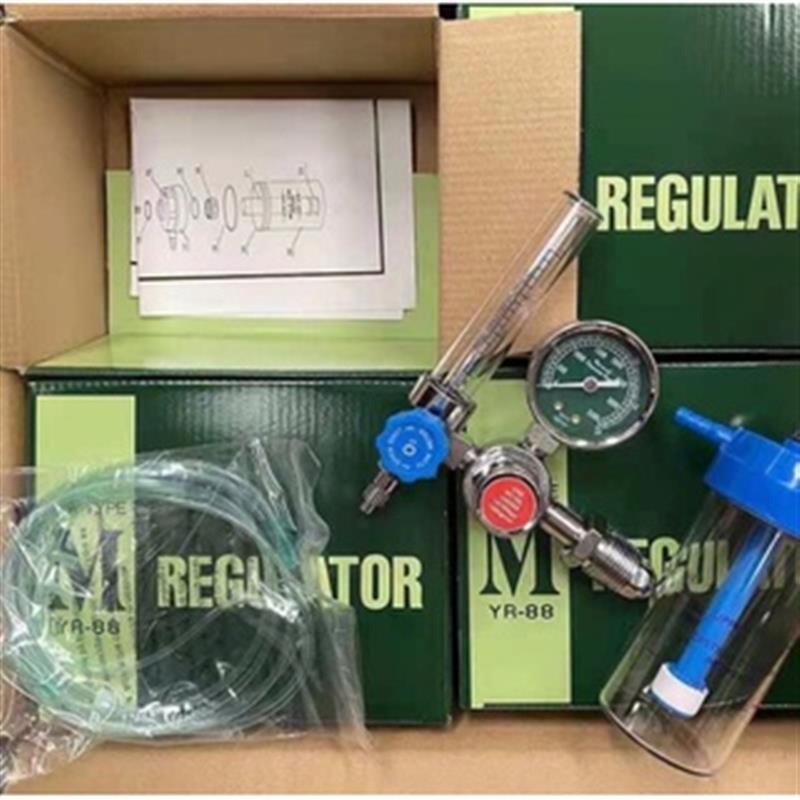 ✅ Đồng Hồ Oxy Y Tế- Regulator YR-88 (Có Bình Tạo Ẩm) -VT0342