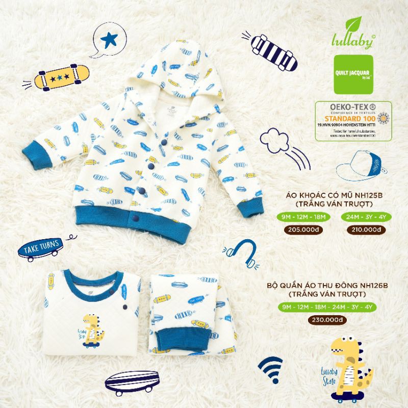 Áo khoác có mũ chần bông Lullaby