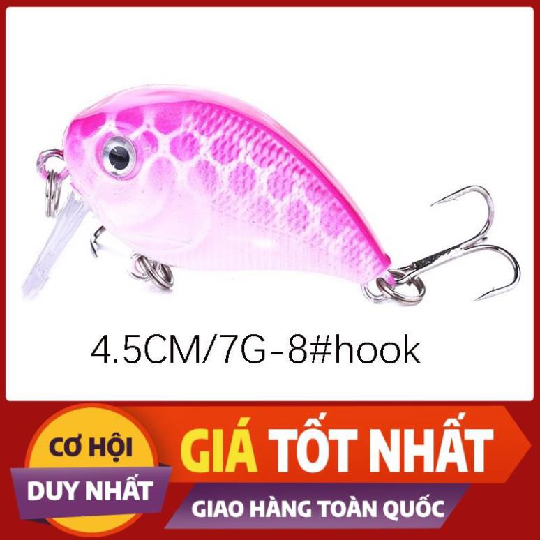 [ Xả Nhanh] Cá Voi Lưng Gù Siêu Nhạy Cá Dài 4,5cm nặng 7gam Siêu Nhạy Cá lóc, cá chuối, cá chim, cá rô, trắm, thiểu
