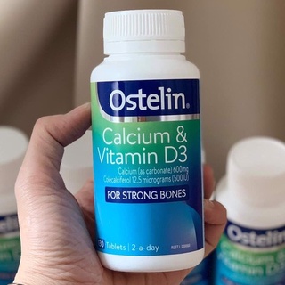 Calcium & Vitamin D3, Canxi bầu Ostelin 130 viên, Úc