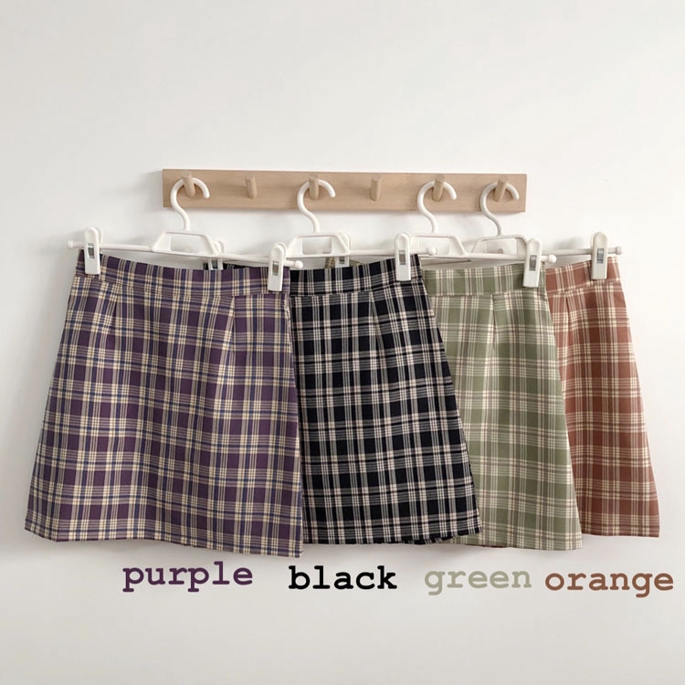 Chân Váy Chữ A Lưng Cao Họa Tiết Sọc Caro Thời Trang | BigBuy360 - bigbuy360.vn