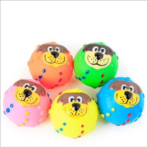 [Mới] Bóng Đồ Chơi Cao Su Bóng Mặt Chó cún - Đồ Chơi Chó Mèo