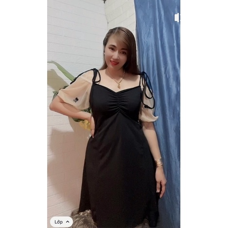 Đầm phối nơ thời trang nữ Big size