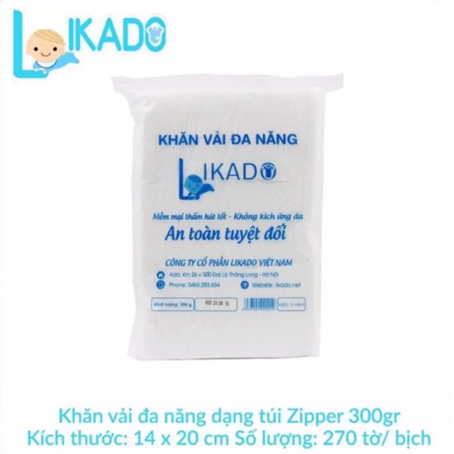 Khăn vải khô đa năng Likado loại 300g /400g - Shop Chuyên Sỉ
