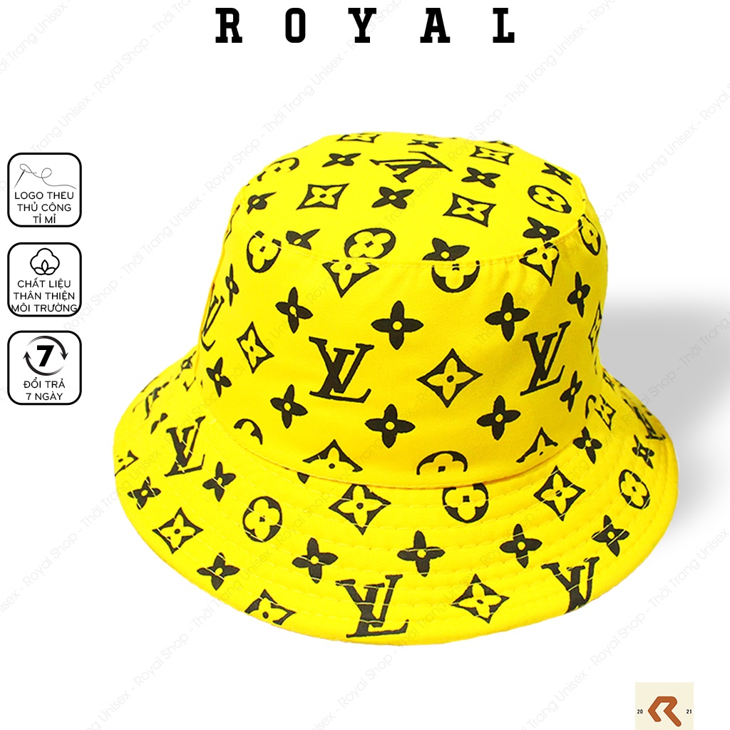Mũ Bucket Nón Bucket Tai Bèo Nam Nữ Graffiti lv Vải Kaki louis vuitton Unisex - Royal Caps