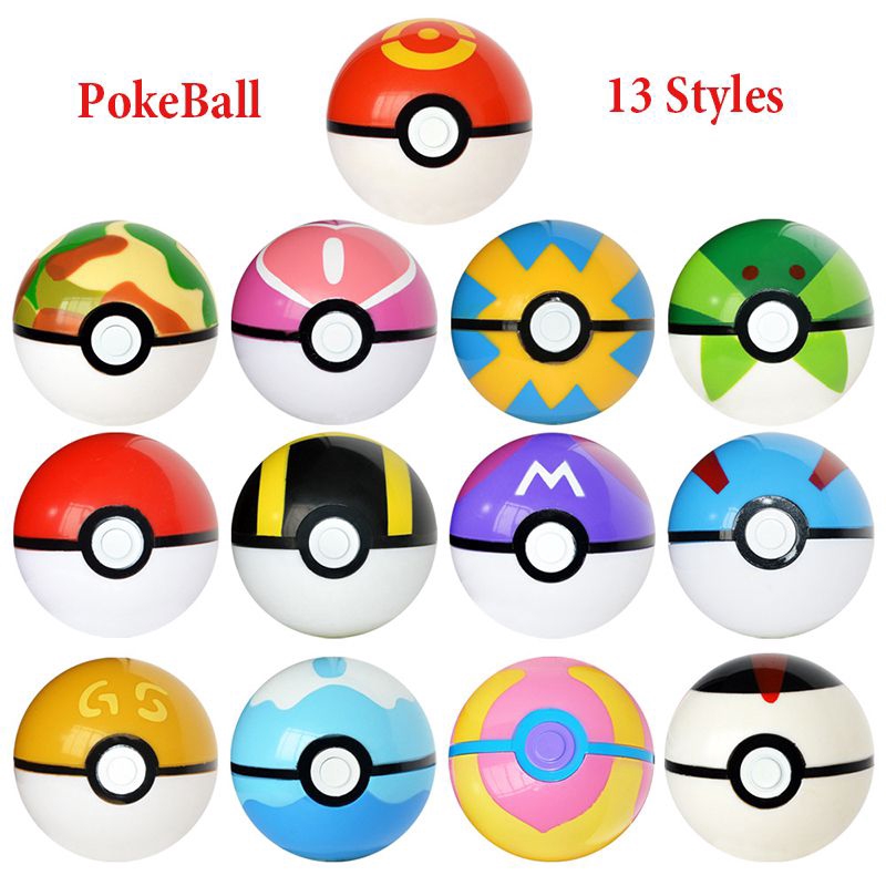 Quả bóng pokemon đồ chơi bằng nhựa 7cm với 13 kiểu khác nhau