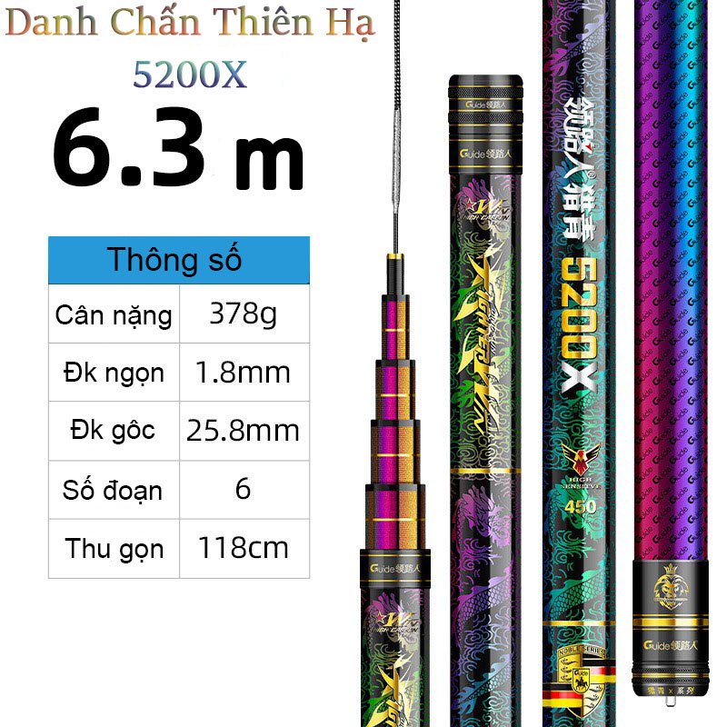 Cần Câu Tay Danh Chấn Thiên Hạ Phiên Bản 5200X - Siêu phẩm câu đài chuyên săn hàng khủng, cảm giác mạnh
