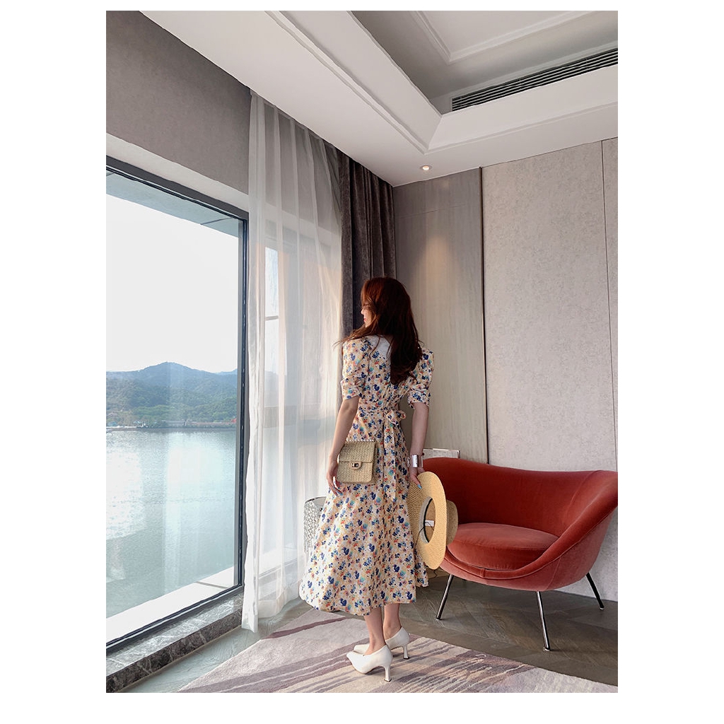 Đầm maxi họa tiết hoa thanh lịch cho nữ | BigBuy360 - bigbuy360.vn