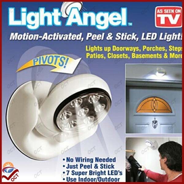 Đèn cảm ứng hồng ngoại Light Angel 7 đèn LED thông minh, bóng đèn chiếu sáng bật tắt theo chuyển động của người