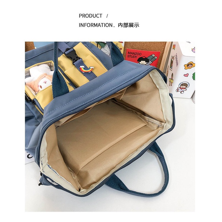 Balo ulzzang đi học nam nữ chống thấm dáng vuông siêu chất BAG U VUP24