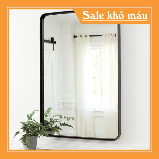 Gương treo tường chữ nhật khung kim loại♥️SALE OFF♥️Gương chữ nhật khung đen