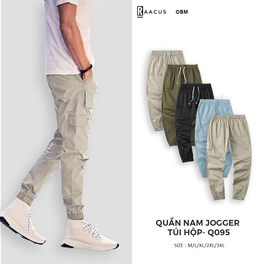 [Mã MAMT2405 giảm 10K đơn 0đ] Quần kaki nam jogger túi hộp ống suông, quần jogger nam kaki thời trang nam RAACUS-Q095