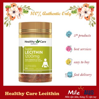 [ MẪU MỚI ] Mầm đậu nành Healthy Care Super Lecithin 1200mg (100v)