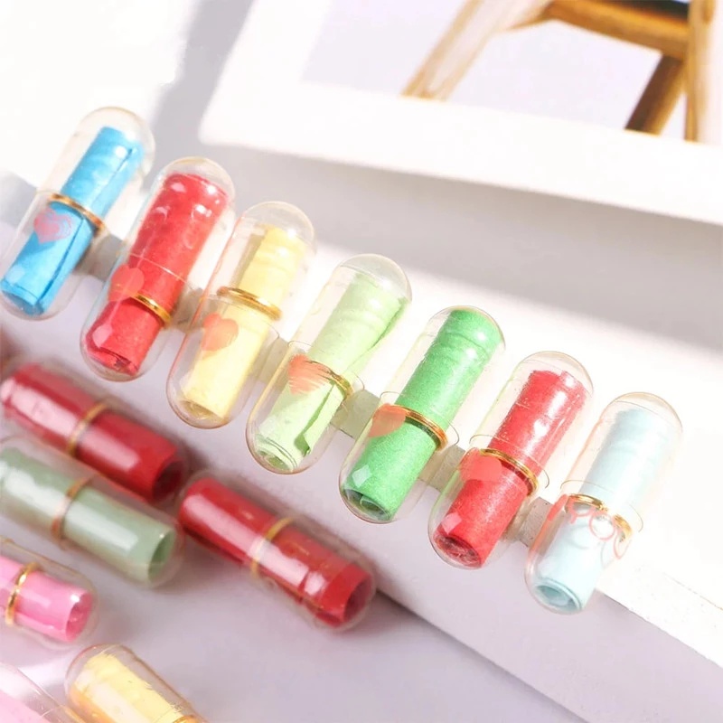Set 100 viên con nhộng mini nhiều màu sắc dùng để ghi chú