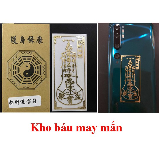 Miếng dán điện thoại may mắn, tài lộc phù hợp các dòng máy hoặc bỏ ví đẹp lung linh