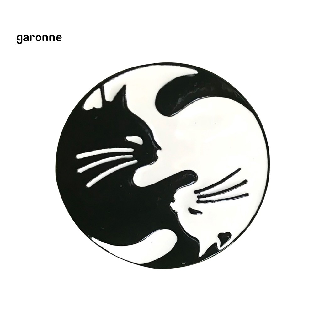 GA_Cute Cat Enamel Round Brooch Pin Badge Clothes Hat Backpack Decor Unisex Jewelry