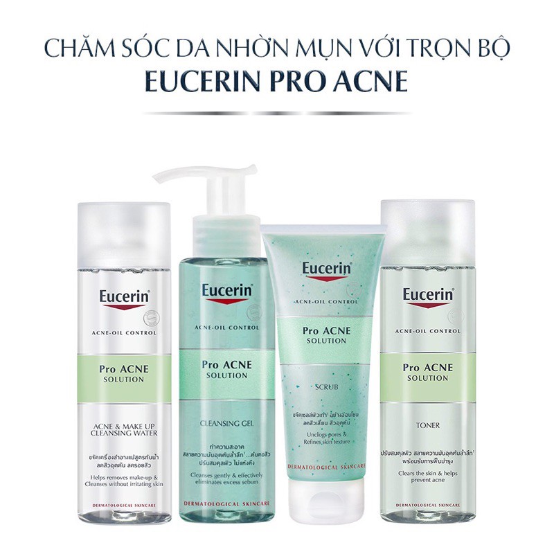 [CHÍNH HÃNG]Nước Tẩy Trang Cho Da Dầu Mụn EUCERIN ProACNE Acne&amp;Makeup Cleansing Water