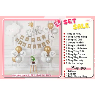 Set bóng trang trí sinh nhật Handmade kiểu Hàn Quốc siêu xinh, cực chất [Tặng kèm phụ kiện] Simparty
