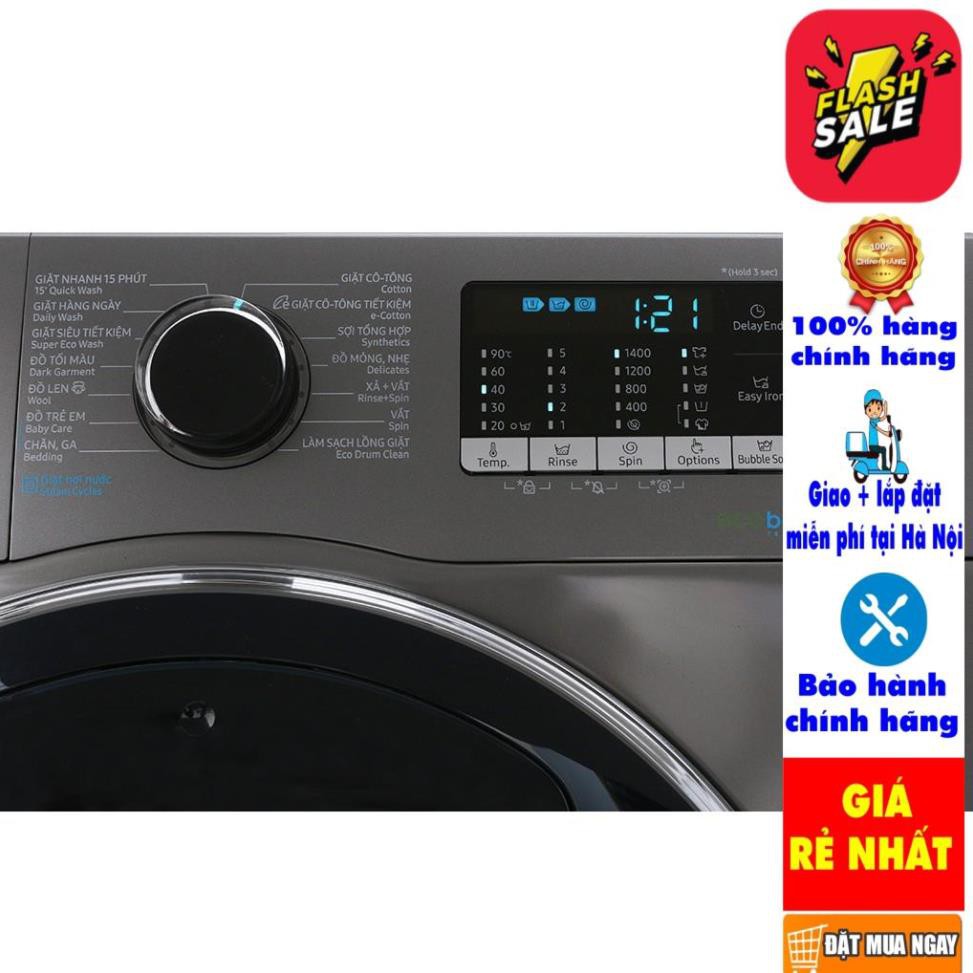 [ VẬN CHUYỂN MIỄN PHÍ KHU VỰC HÀ NỘI ]  Máy giặt Samsung cửa ngang 9 kg màu bạc WW90K54E0UX/SV