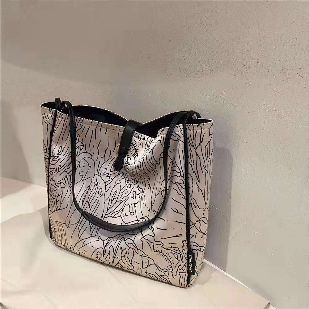 Chio '2nd Chính Hãng Túi Tote Xách Tay In Họa Tiết Thiên Thần Mùa Hè Niche Thiết Kế Nhỏ Gọn