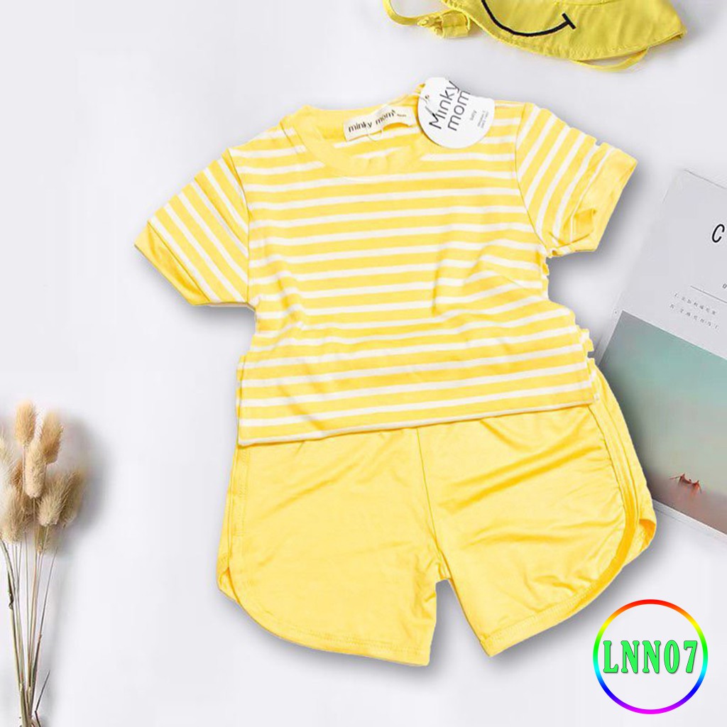 Bộ Cộc Tay Cho Bé LNN07 Đồ Bộ Thun Lạnh Cao Cấp Mềm Mịn Thoáng Mát Hàng Chuẩn Loại 1 MINKY MOM Dễ Chịu, Thoải Mái Cho Bé