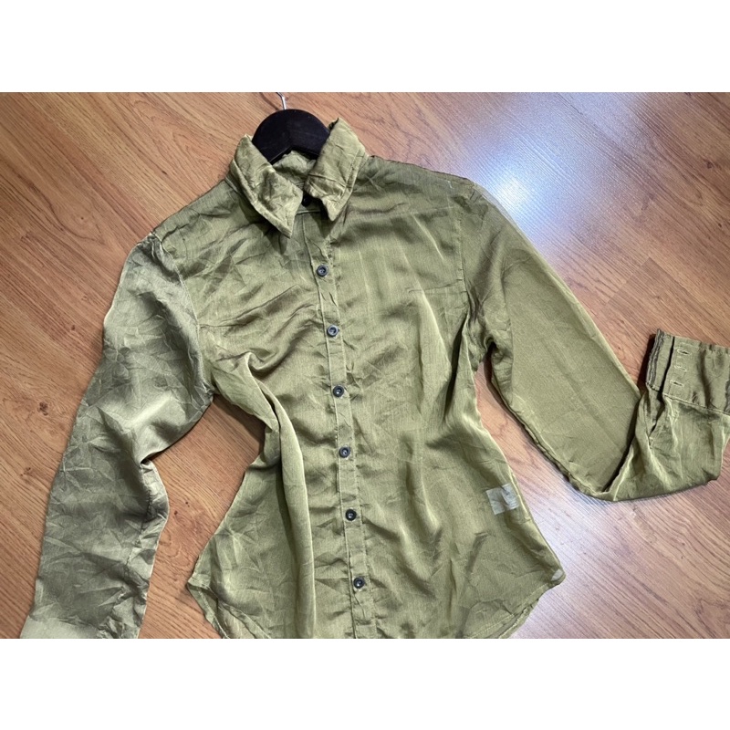 Áo sơ mi nữ hàng hiệu 2hand phong cách Hàn Quốc size L