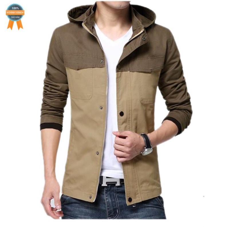 Áo khoác nam kaki MCHCMfashion 2 lớp có nón cao cấp AKK015 hàng VNXK