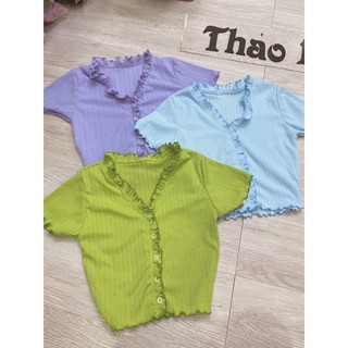 áo crotop viền bèo