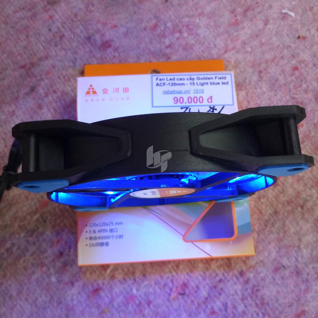 Fan case Led cao cấp Golden Field ACF-120mm - 15 LED Blue