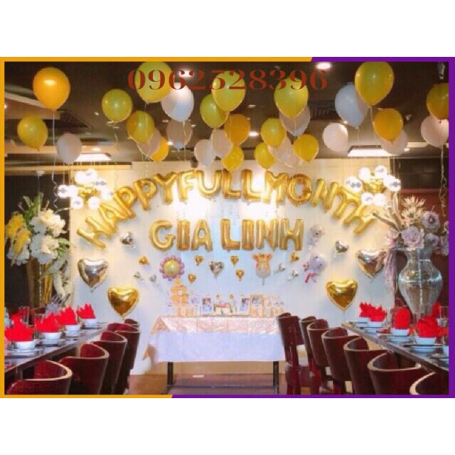 Bộ Bóng Chữ ❤️ Happy Fullmonth ❤️ nhiều mầu