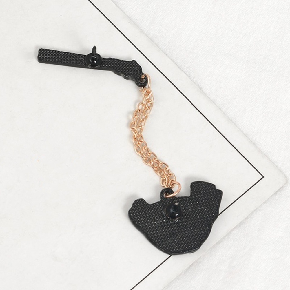 Trâm cài áo tráng men hình tô mì Nhật Bản phối dây chuỗi thời trang