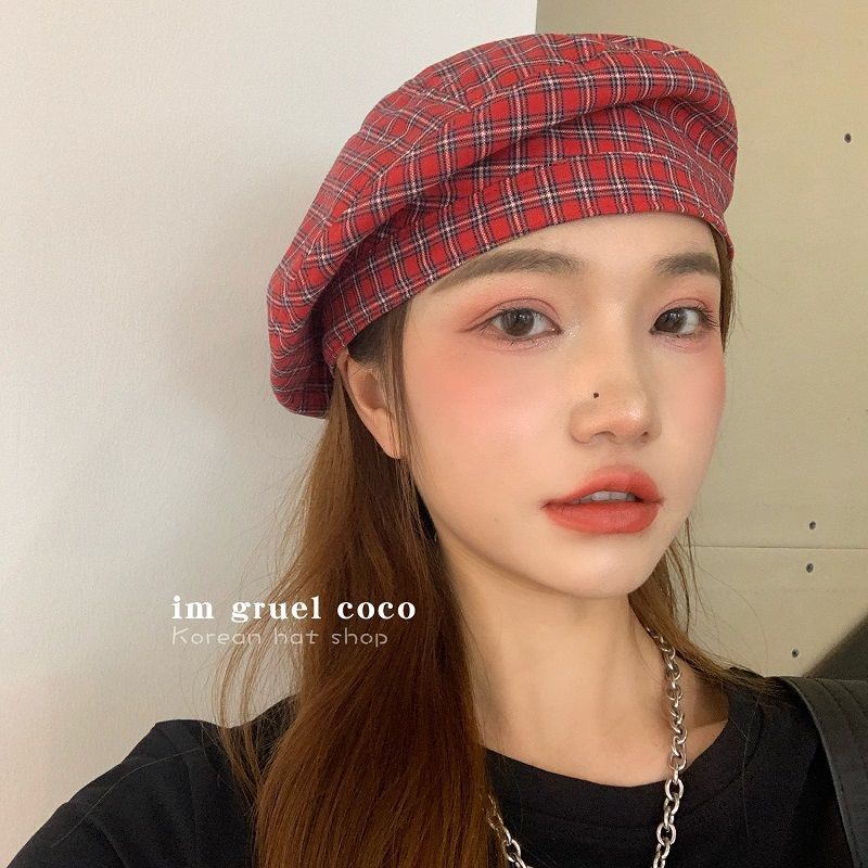 Mũ Nồi Kẻ Sọc Caro Xinh Xắn Dễ Thương Cho Nữ